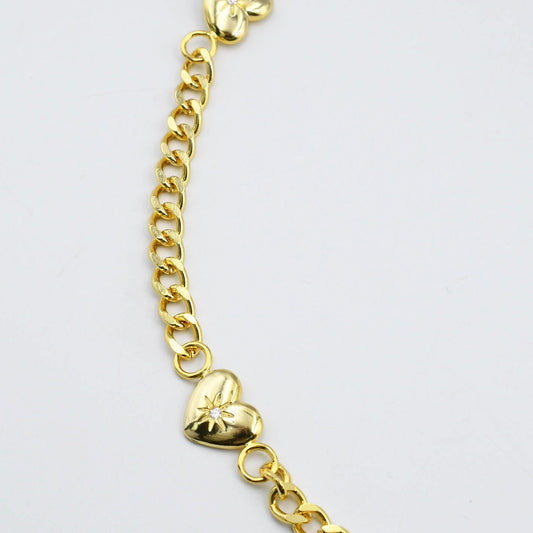Triple Heart Star Necklace