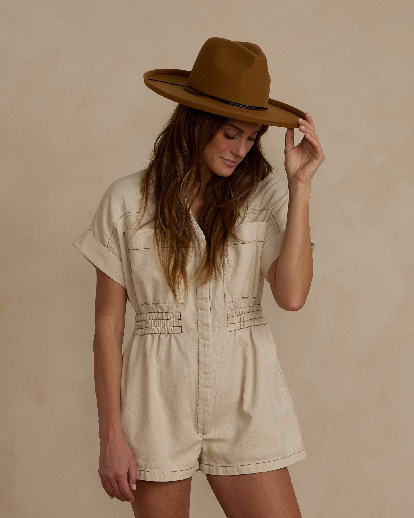 UTILITY ROMPER | NATURAL