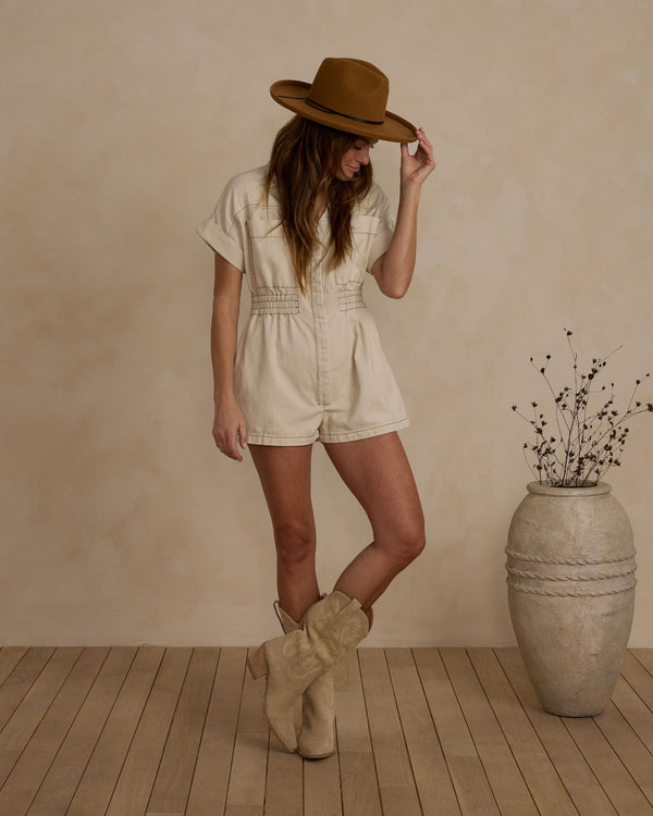 UTILITY ROMPER | NATURAL