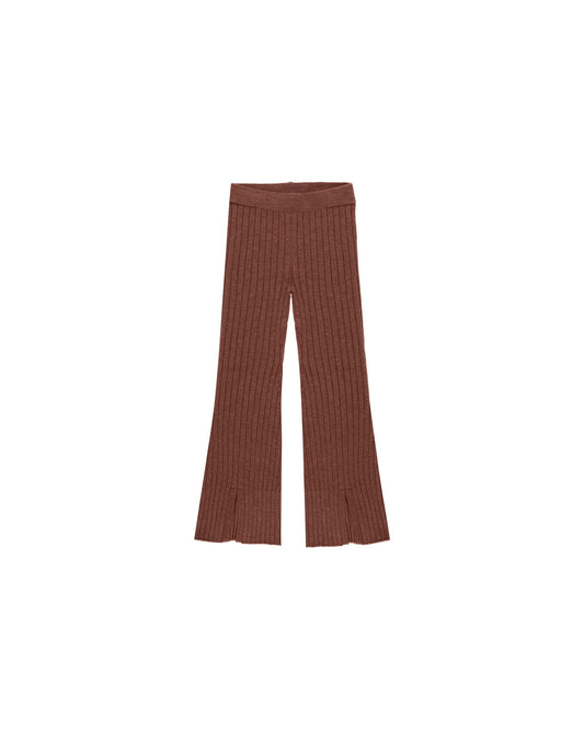 FLARE KNIT PANT | BRICK