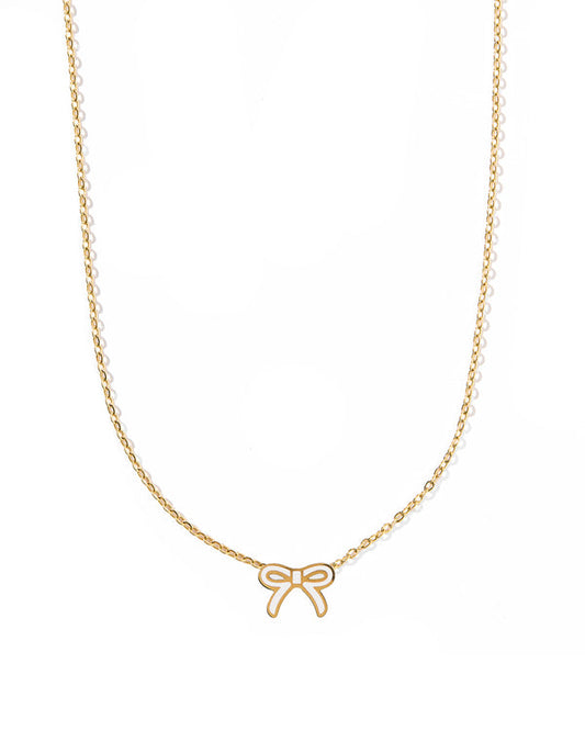 Necklace | Sadie Bow White