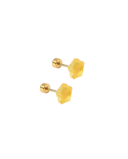 Screwback Stud Earrings Lux | Candy Star Sunshine Yellow