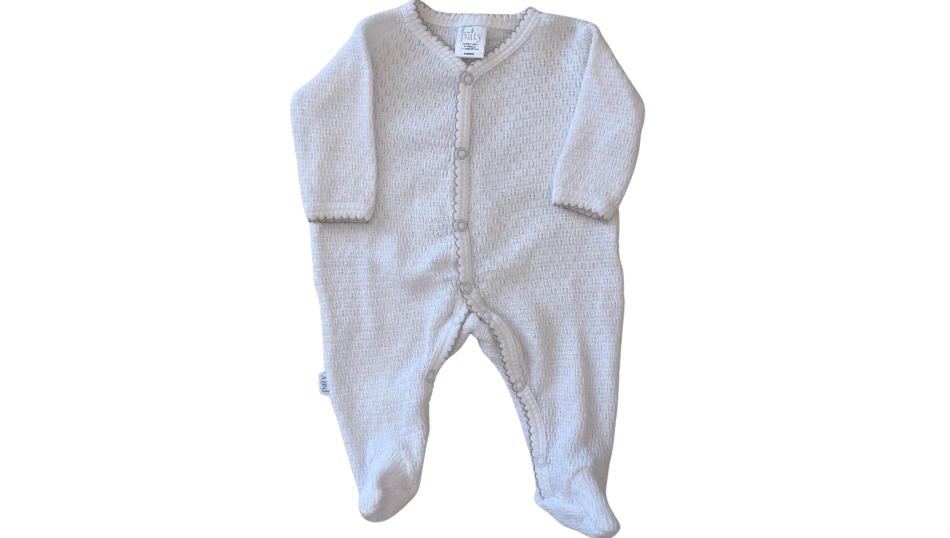 Knit Footie | Tan Trim