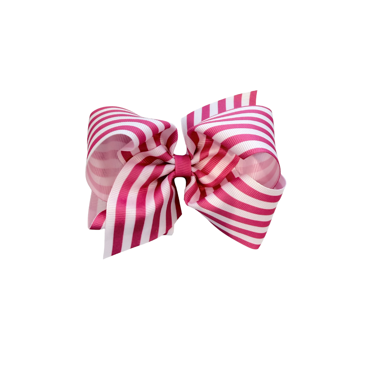 King Grosgrain Print Bow | Hot Pink Stripe