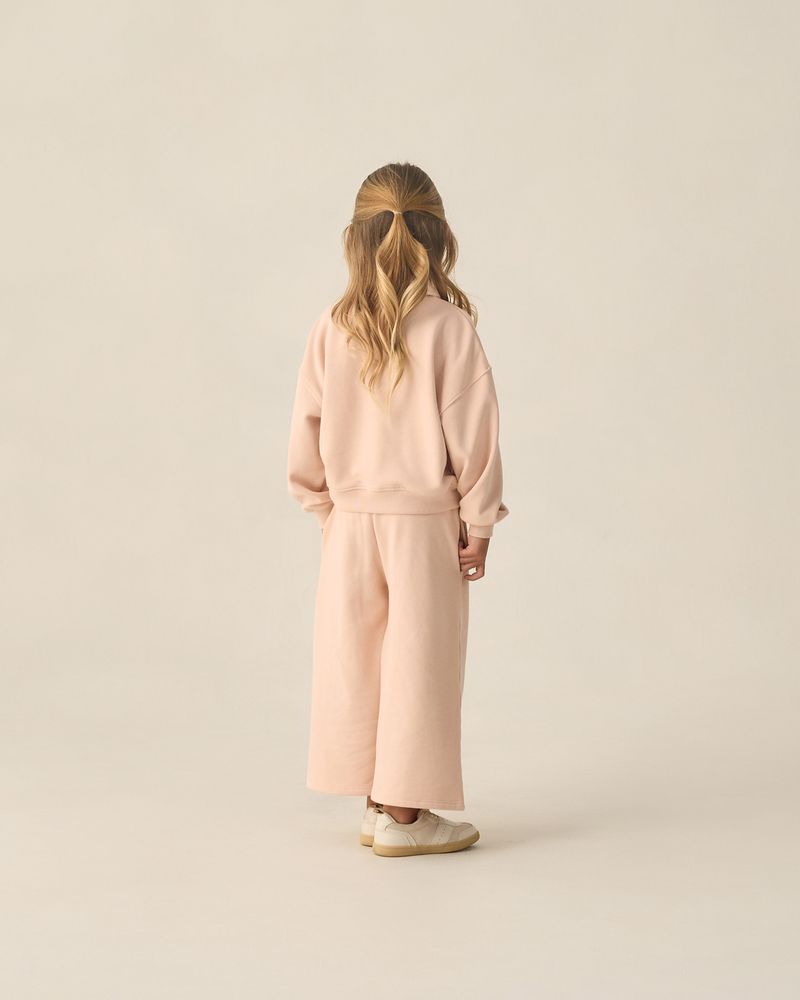 QUARTER ZIP SWEATSHIRT | BLUSH