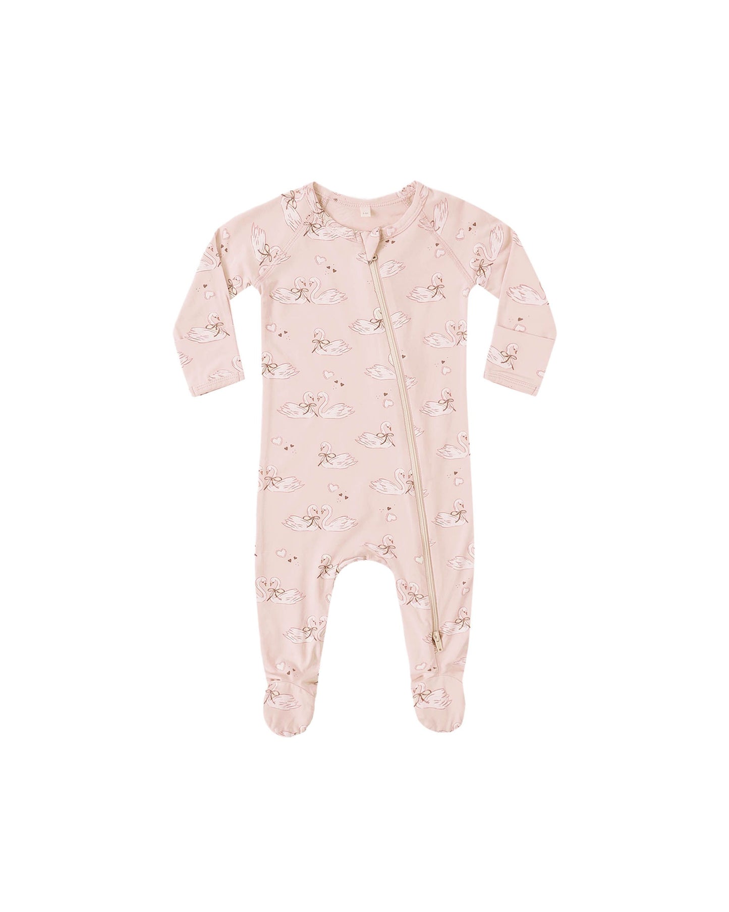 BAMBOO ZIP FOOTIE || SWANS