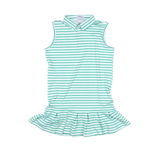 Polo Sleeveless Dress | Emerald Stripe