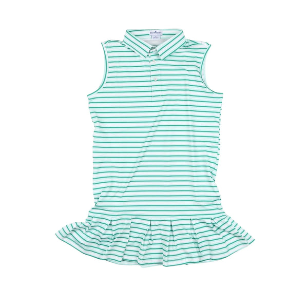 Polo Sleeveless Dress | Emerald Stripe