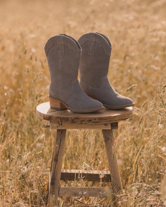 WESTERN BOOT | DUSTY BLUE