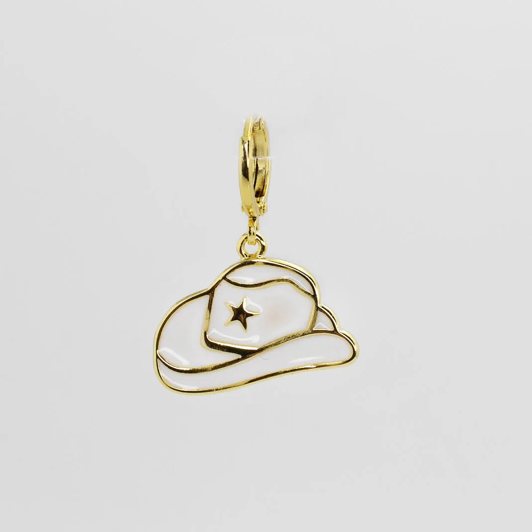 White Cowboy Hat Charm