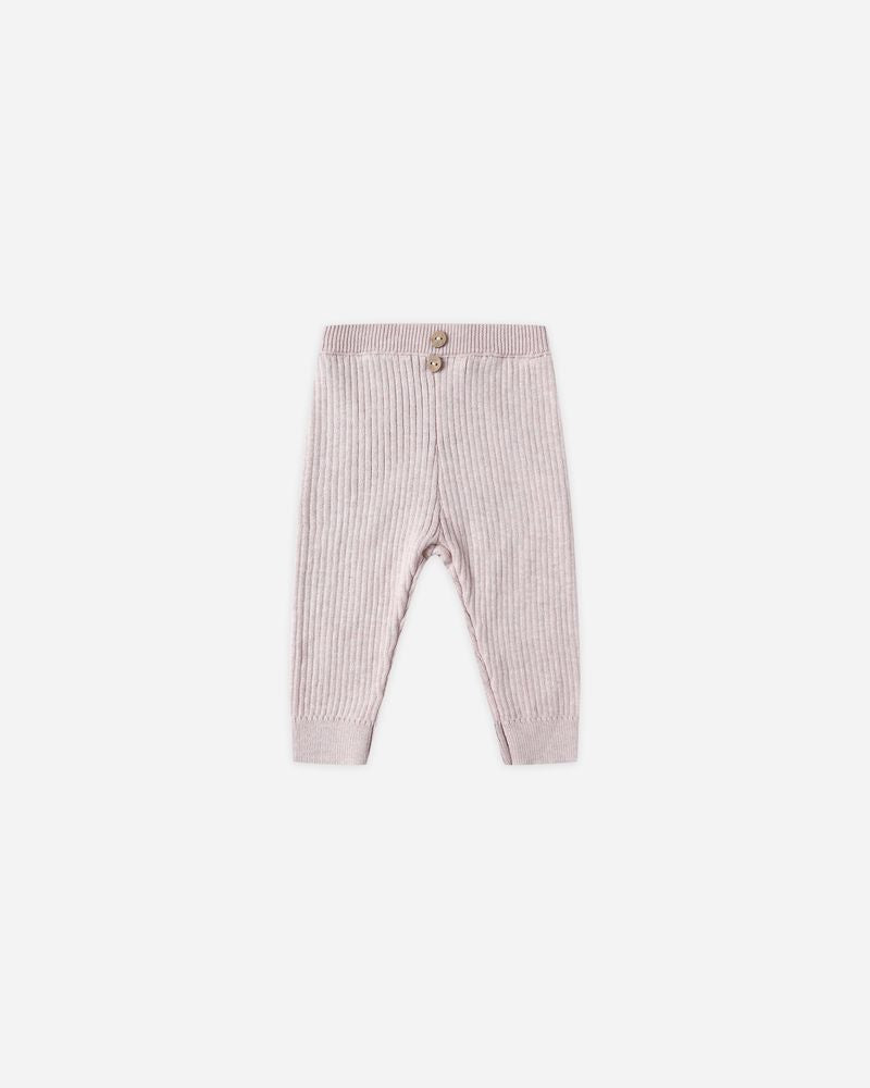 RIB KNIT LEGGING || LILAC