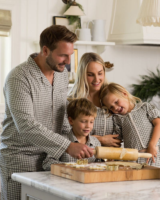 LONG SLEEVE PAJAMAS || EVERGREEN GINGHAM