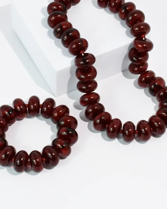 Sugar Bead Bracelet | Maroon