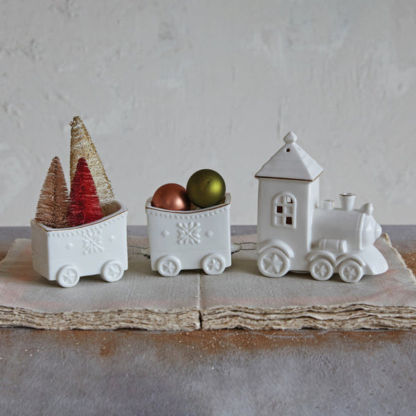 Stoneware Winter Train