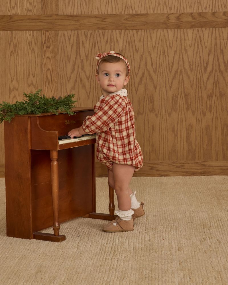 HEIDI ROMPER || RED PLAID