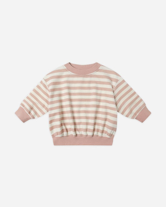 RELAXED SWEATSHIRT || PINK STRIPE