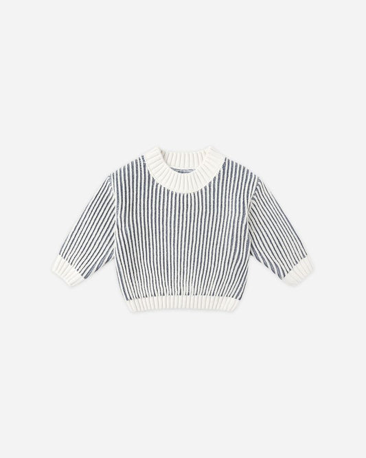 RELAXED KNIT SWEATER || OCEAN