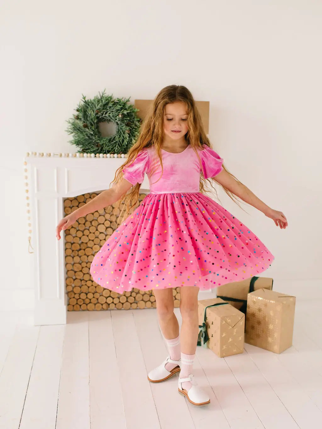 Diana Dress | Bubblegum Confetti