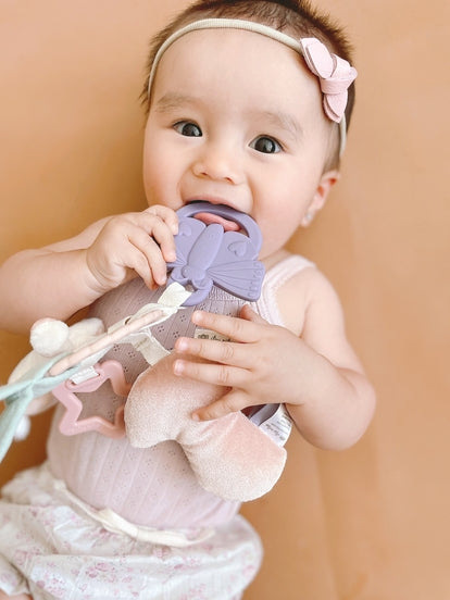Bitzy Busy Ring™ Teething Activity Toy | Bunny