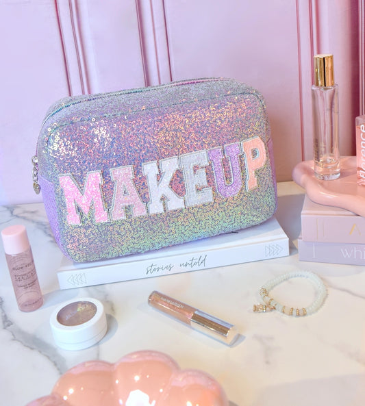 Makeup Glittered Sequin Pouch