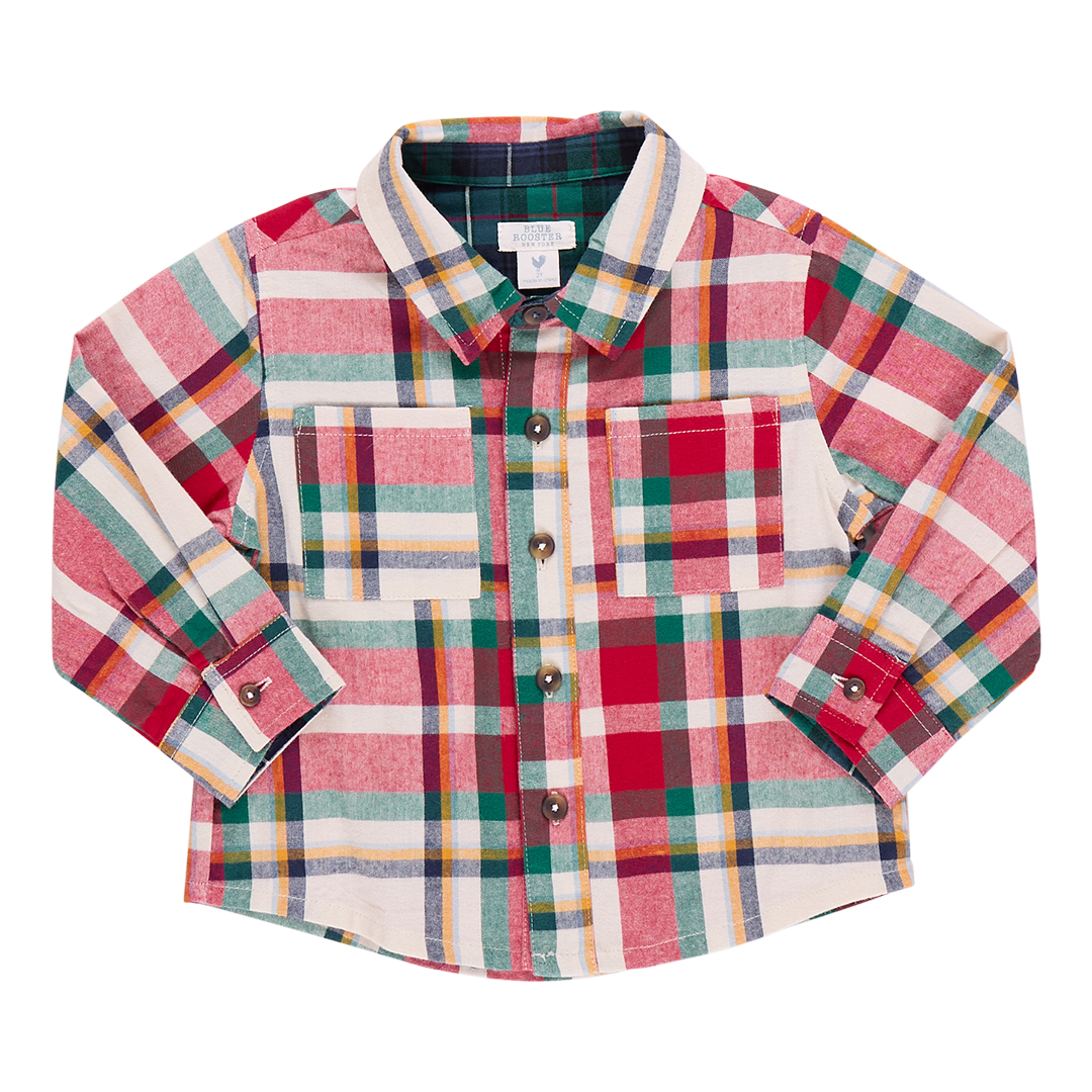 Boys Jack Shirt | Holiday Tartan