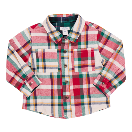 Boys Jack Shirt | Holiday Tartan