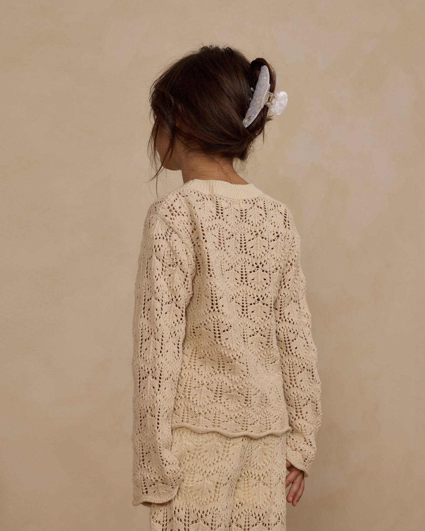 CROCHET KNIT PULLOVER || NATURAL