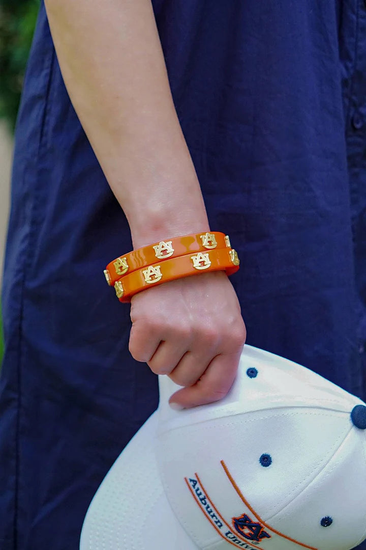 Auburn Tigers Resin Logo Bangle | Orange