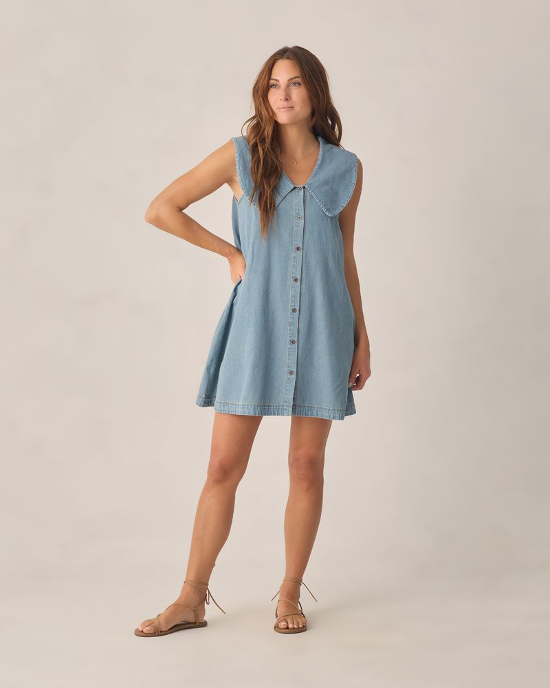 WOMEN'S ADRIA DRESS | WASHED BLUE