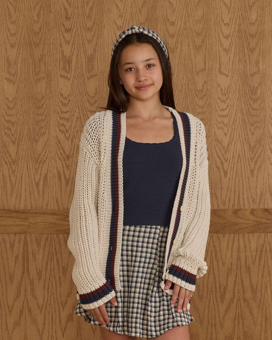 COLLEGIATE CARDIGAN || NATURAL TEEN