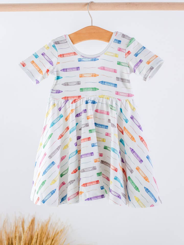 You Color My World Cotton Twirl Dress