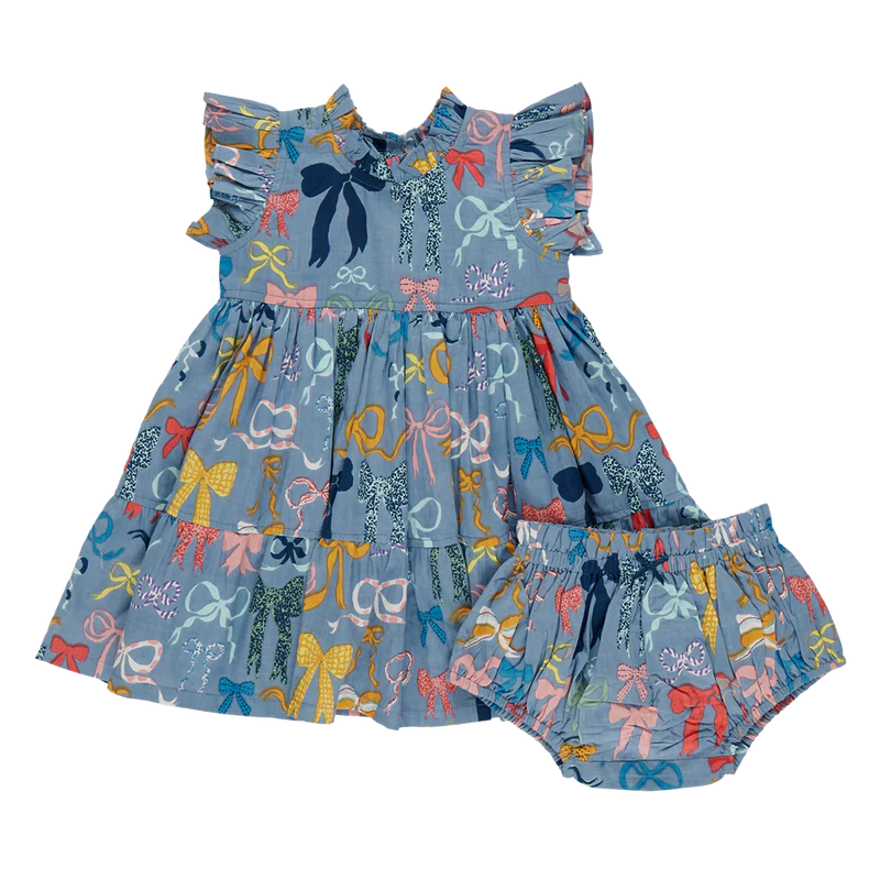 Baby Girls Jennifer Dress Set | Bows on Bows