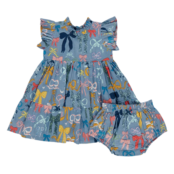 Baby Girls Jennifer Dress Set | Bows on Bows