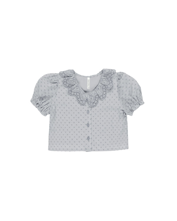 BELLA BLOUSE | DUSTY BLUE