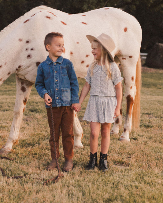 BELLA BLOUSE | DUSTY BLUE