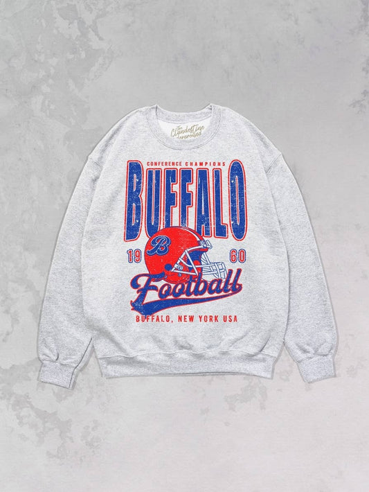 90's Buffalo Football Champs Oversized Sweatshirt