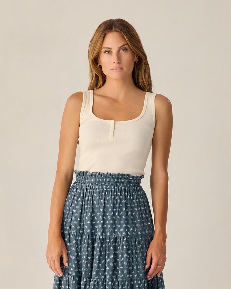 WOMEN'S RIBBED TANK | NATURAL