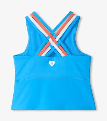 Active Strappy Tank, Malibu Blue