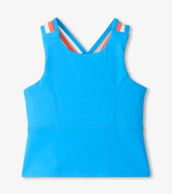 Active Strappy Tank, Malibu Blue
