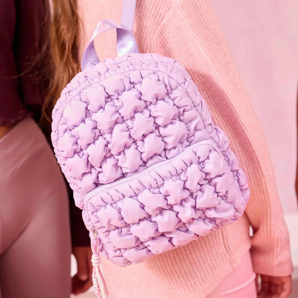 Quilted Scrunchies Mini Backpack | Orchid