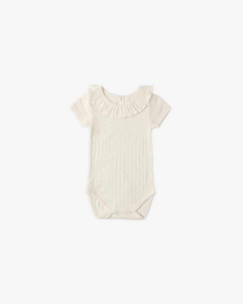RUFFLE COLLAR BODYSUIT | IVORY