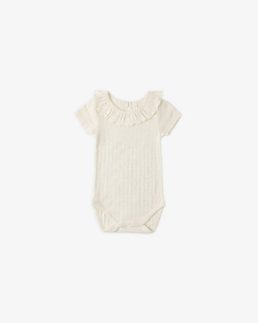 RUFFLE COLLAR BODYSUIT | IVORY