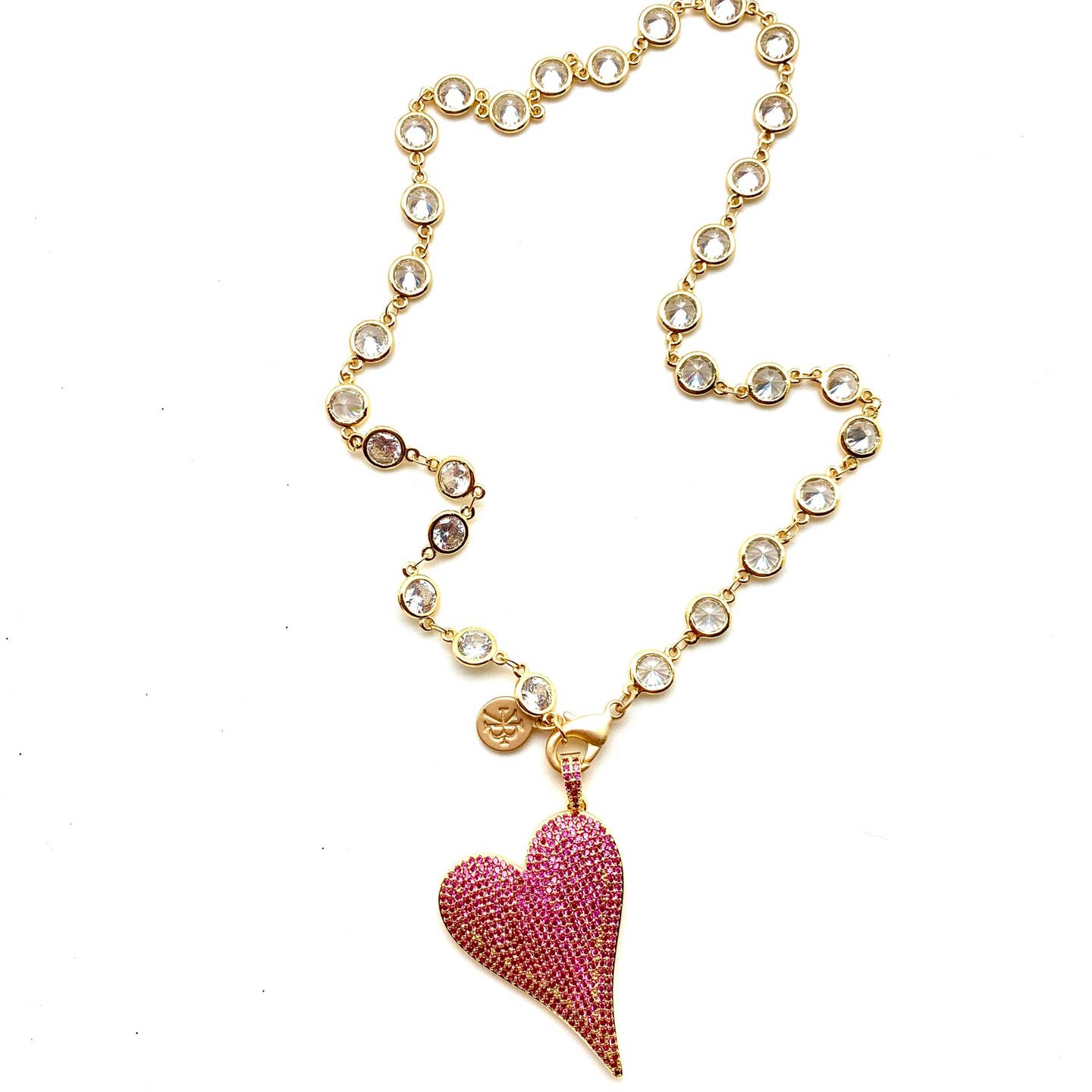 Pink Heart 2in Charm