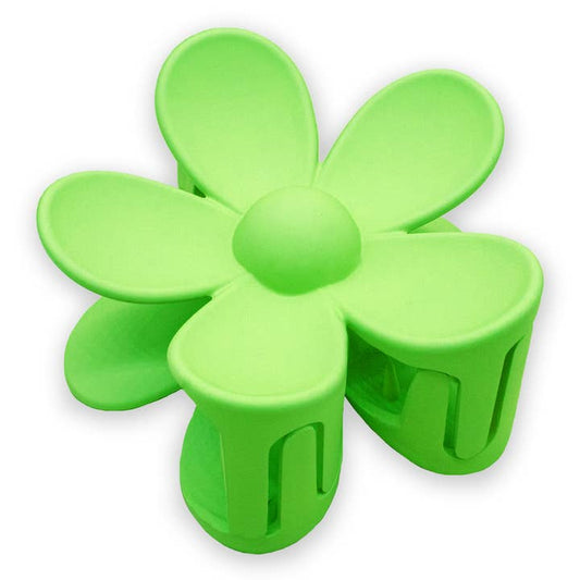 Matte Hair Claw Clip - Large Daisy Flower | Green