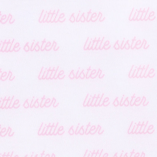 Little Sister Print Zip Pajamas