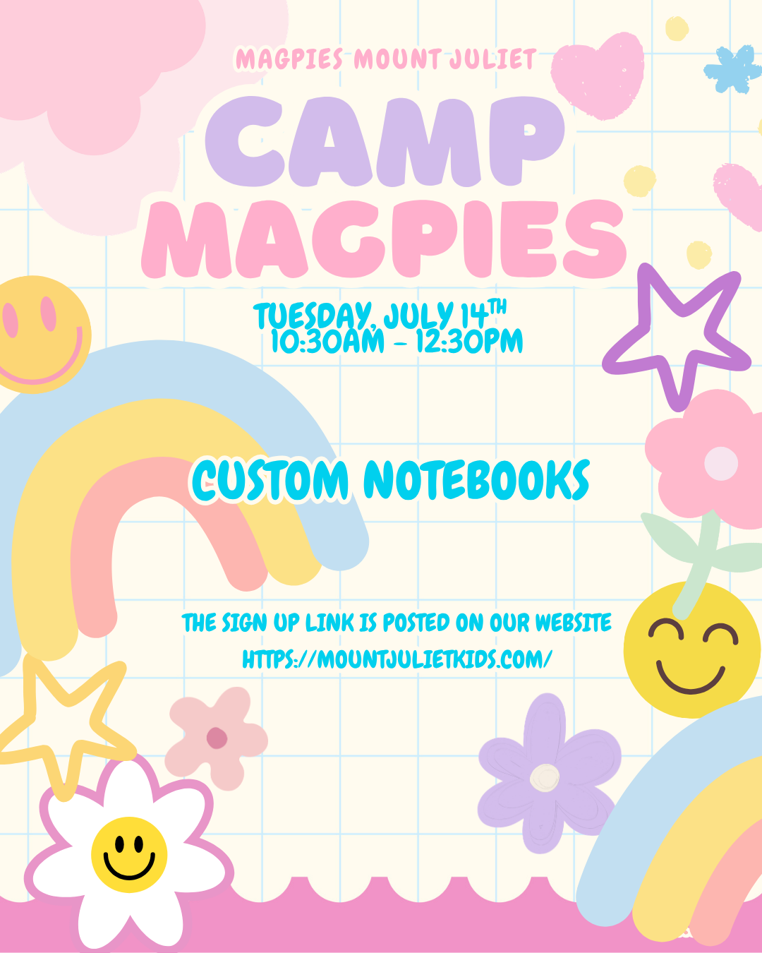 CAMP MAGPIES: CUSTOM NOTEBOOKS 07/14/2026