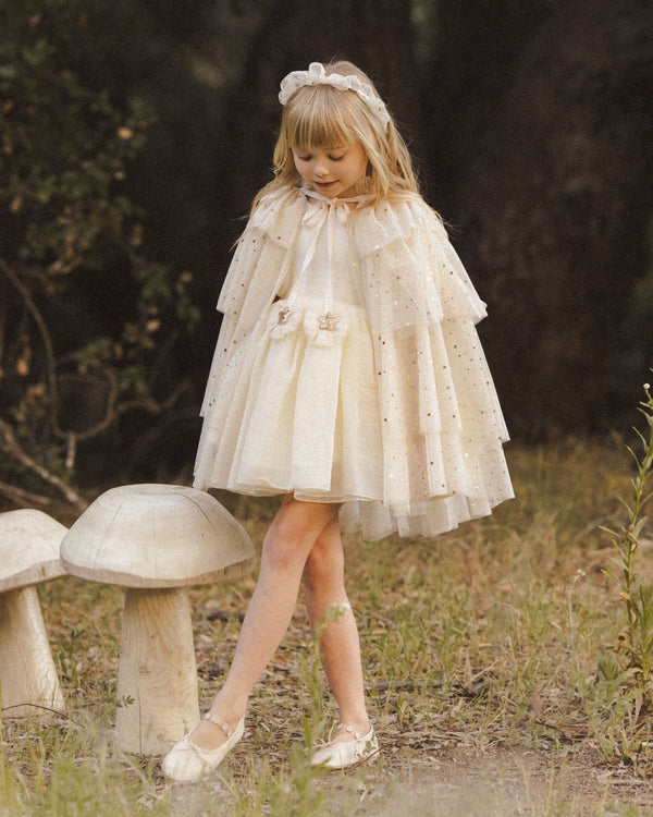 Tulle Cape | Champagne Stars