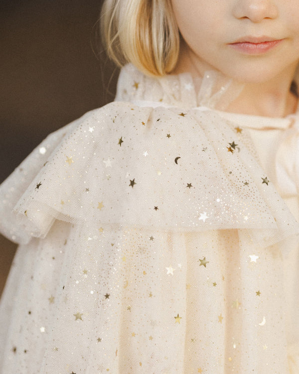 Tulle Cape | Champagne Stars