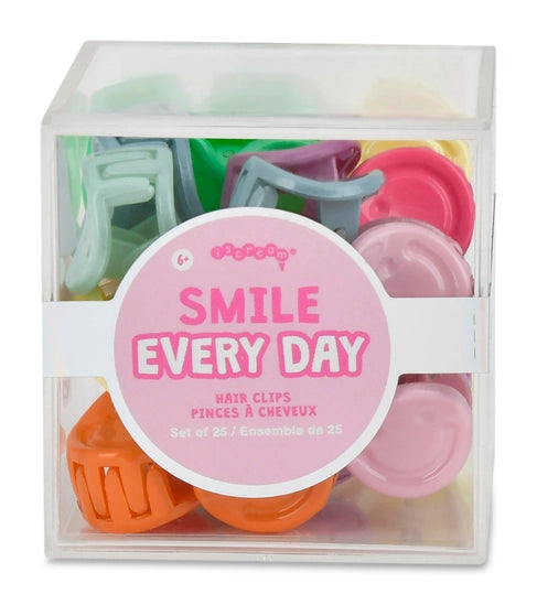 Mini Smile Hair Clips Set