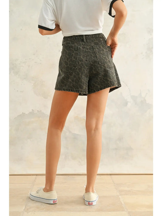 Leopard Print Skort